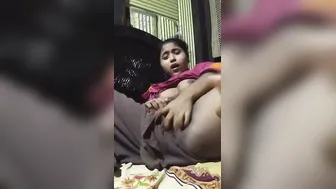 Village Girl With Tight Pussy Fingering Herself Until She Cums
