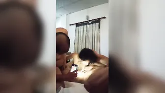 Slutty Call Girl Taking Two Hard Cocks At The Same Time Now