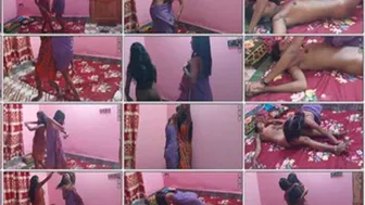 Three Bengali Girls Having Wild Threesome In Hostel Room