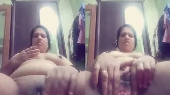Indian Housewife Spreading Her Pink Pussy Lips Wide Open
