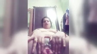 Indian Housewife Spreading Her Pink Pussy Lips Wide Open