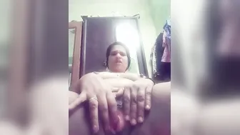 Indian Housewife Spreading Her Pink Pussy Lips Wide Open