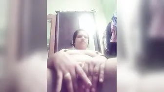 Indian Housewife Spreading Her Pink Pussy Lips Wide Open
