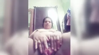 Indian Housewife Spreading Her Pink Pussy Lips Wide Open