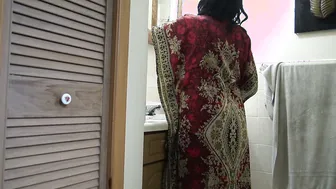 Stepmom Bent Over Taking It Deep In Her Tight Pussy From Behind