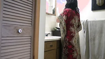 Stepmom Bent Over Taking It Deep In Her Tight Pussy From Behind