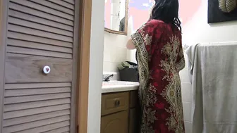 Stepmom Bent Over Taking It Deep In Her Tight Pussy From Behind