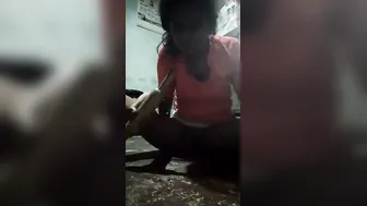 Naughty Housewife Using Wooden Belan To Pleasure Herself At Home
