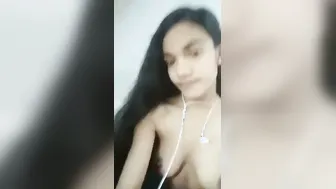 Skinny Desi College Girl Stuffing Thick Brinjal Deep In Her Hole