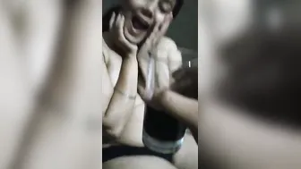Chubby Punjabi GF Drinking Topless Showing Off Her Tits
