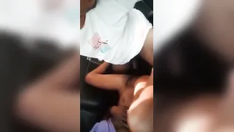 Lovers Fucking Passionately Inside Parked Car In The Evening