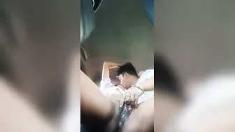 Lovers Fucking Passionately Inside Parked Car In The Evening
