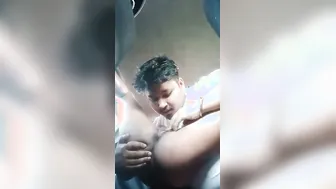 Lovers Fucking Passionately Inside Parked Car In The Evening