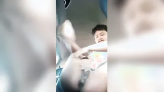 Lovers Fucking Passionately Inside Parked Car In The Evening