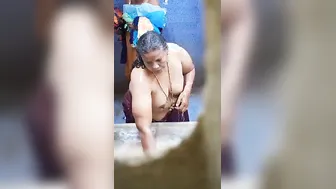 Tamil Milf Caught Showering By Hidden Camera In Her Bathroom