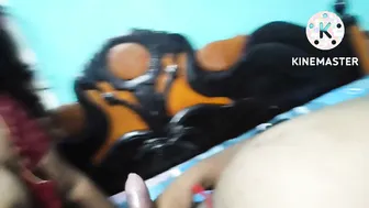 Telugu Housewife Getting Drilled Wearing Saree Lifted Up Waist