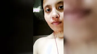 Desi GF Groping Own Boobs Teasing Me On Selfie Camera
