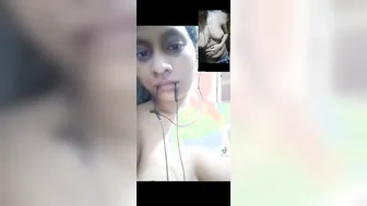 Cute Desi Babe Stripping Naked Teasing Boyfriend On Video Call