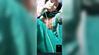 Skinny GF Playing With Dildo On Video Call For Lover