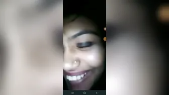 Desi GF Showing Dark Nipples To Lover On Video Call