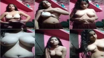 Cute Desi Babe Stripping To Show Her Perky Boobs And Pussy