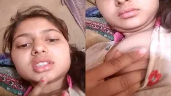 My GF Showing Her Pink Nipples And Perky Natural Tits