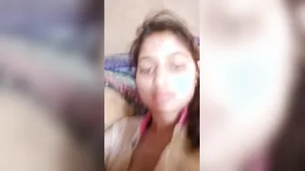 My GF Showing Her Pink Nipples And Perky Natural Tits