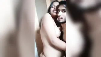 Standing Fuck With My GF Showing Her Tight Pussy Grip