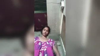 Indian GF Flashing Boobs While Changing Dress At Home