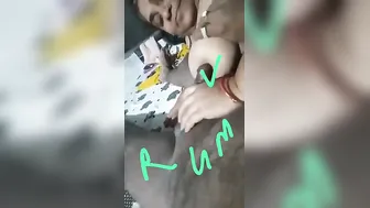 Mature Village Aunty Giving Sloppy Blowjob To Younger Lover