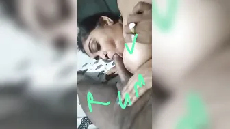Mature Village Aunty Giving Sloppy Blowjob To Younger Lover