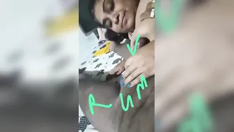 Mature Village Aunty Giving Sloppy Blowjob To Younger Lover