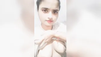 My Curvy GF Revealing Her Massive Natural Boobs For Me