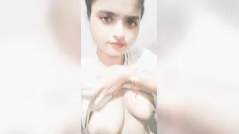 My Curvy GF Revealing Her Massive Natural Boobs For Me