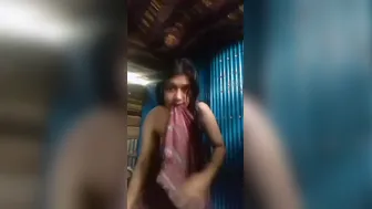 Slum Babe Stripping Her Clothes Off In Front Of Hidden Camera