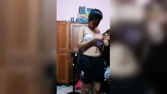 Hot Indian Babe Getting Dressed After Sex Caught On Hidden Cam