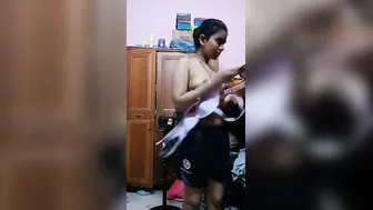 Hot Indian Babe Getting Dressed After Sex Caught On Hidden Cam