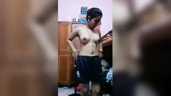 Hot Indian Babe Getting Dressed After Sex Caught On Hidden Cam
