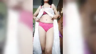 Beautiful Wife Spreading Legs Wide Inviting Lover Inside Home