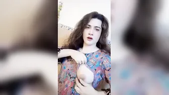 Desi Trans Babe Flaunting Her Breasts For Private Video Call