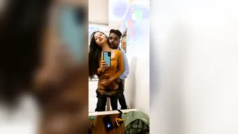 Indian Couple Making Out Passionately In Front Of The Mirror