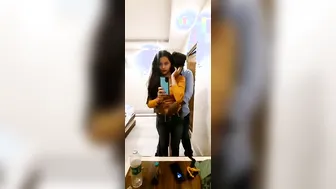 Indian Couple Making Out Passionately In Front Of The Mirror