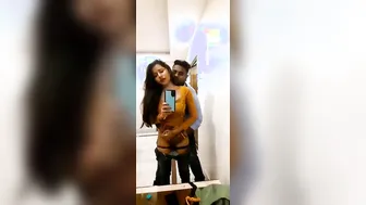 Indian Couple Making Out Passionately In Front Of The Mirror