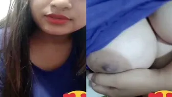 Call Girl Stripping Topless During A Paid Video Chat Session