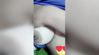 Call Girl Stripping Topless During A Paid Video Chat Session