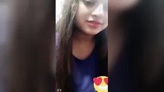 Call Girl Stripping Topless During A Paid Video Chat Session
