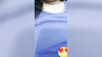 Call Girl Stripping Topless During A Paid Video Chat Session