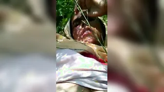 Recording My Sluts Bare Tits And Wet Pussy In The Jungle