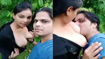 Sucking My Gfs Perky Tits Outdoors Caught On Phone Camera