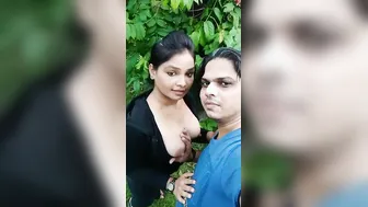 Sucking My Gfs Perky Tits Outdoors Caught On Phone Camera